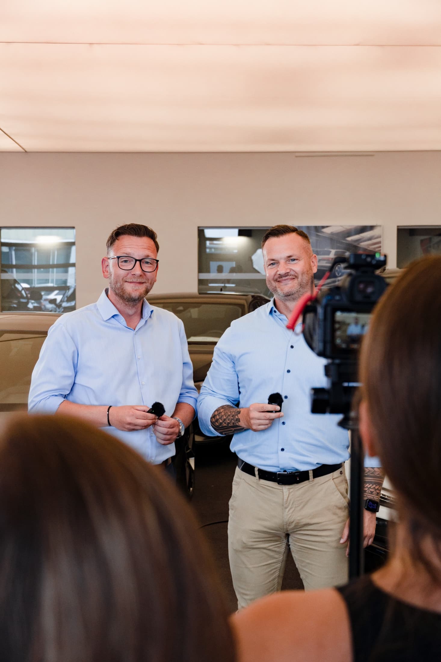 Vor der Kamera im Interview